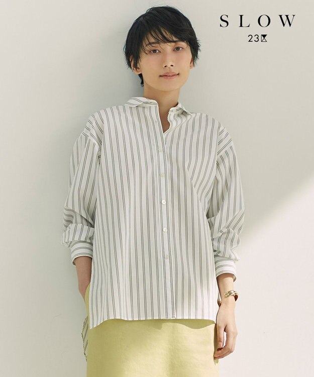 【SLOW】Soft Wash Shirting レギュラーカラー シャツ / 23区 | ファッション通販 【公式通販】オンワード・クローゼット