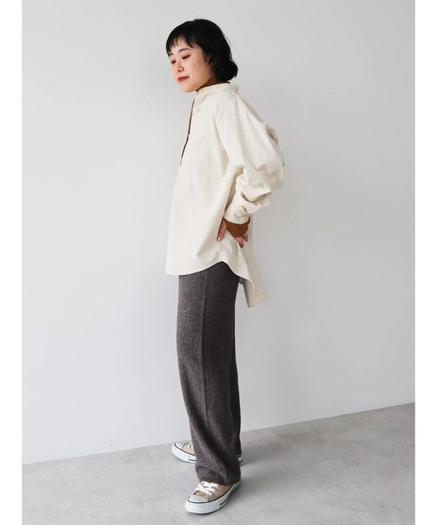 CRAFT STANDARD BOUTIQUE コーデュロイバンドカラーシャツ Ivory