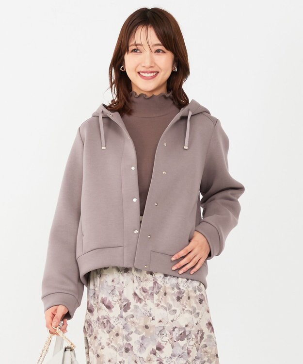 ANY SIS L 【洗える】スフレダンボール ブルゾン モカグレー