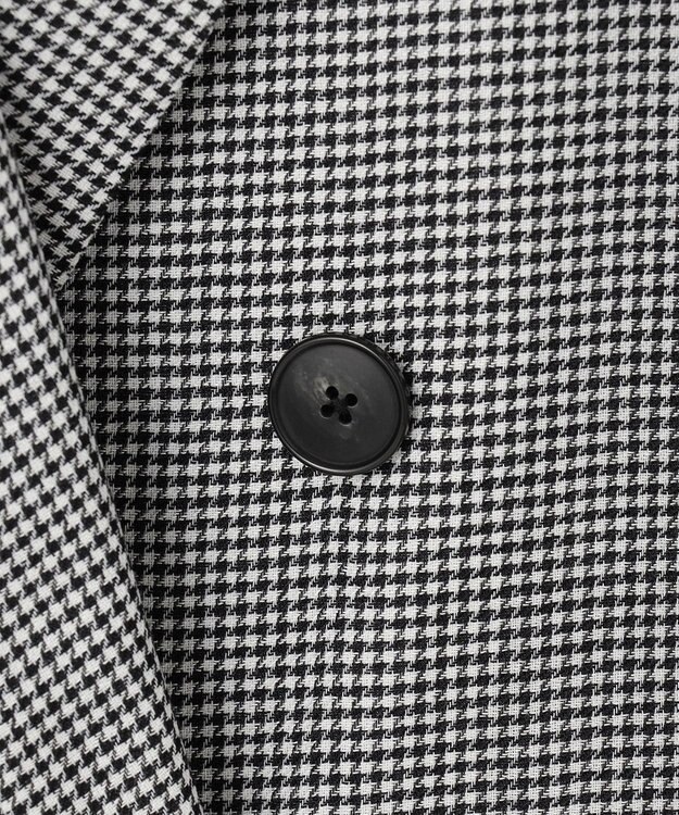 自由区 L 【洗える】ビエラチェックテーラード ジャケット ハウンドトゥース