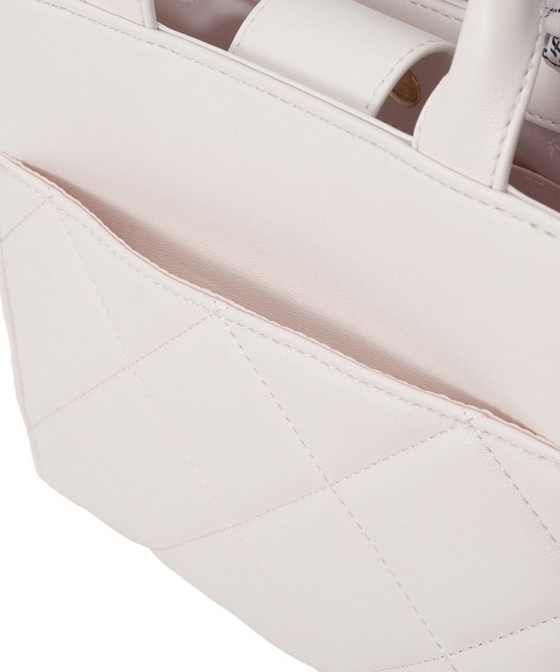 Maison de FLEUR スカーフ付きパールキルティングトートバッグ Light Pink