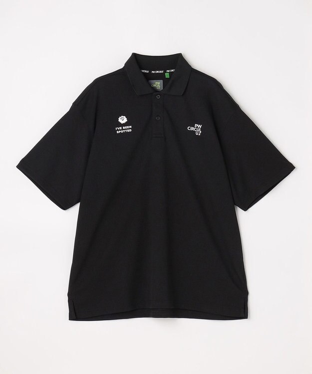 PW CIRCULUS 【MEN】ミニワッフル鹿の子ポロ ゴルフ ブラック系