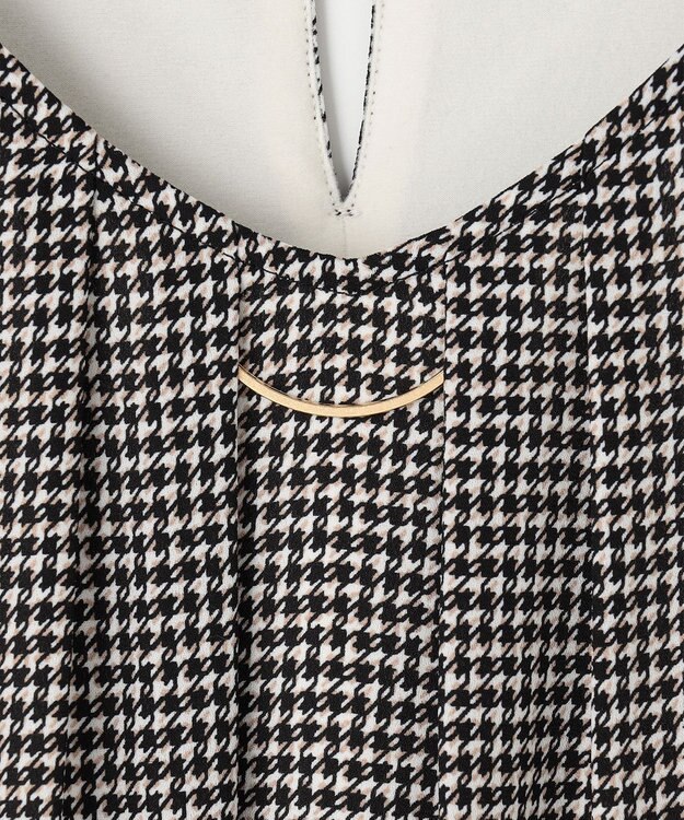 ANY SIS 【WEB限定】エニポカシリーズVネック ブラウス 千鳥