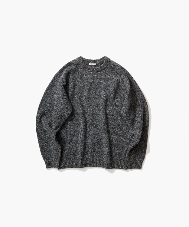 ATON LAMBS WOOL | クルーネックセーター - UNISEX CHARCOAL MOKU