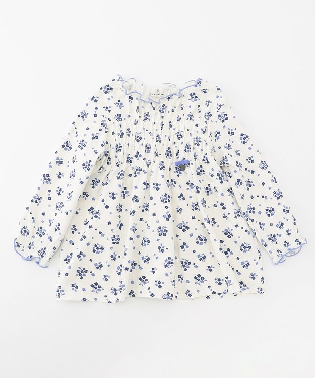 組曲 KIDS 【80-100cm】シャーリングブラウス Tシャツ ブルー系5