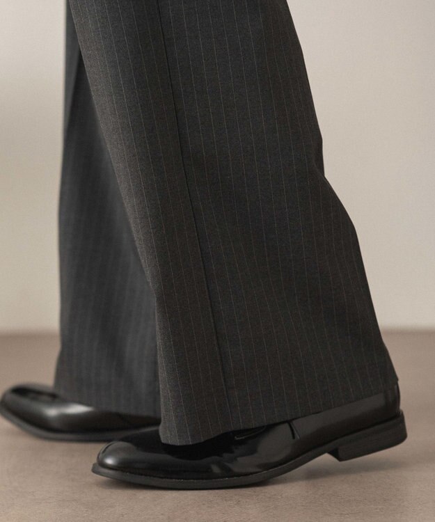 WEGO 【セットアップ対応】ワイドストレートスラックス グレーストライプ