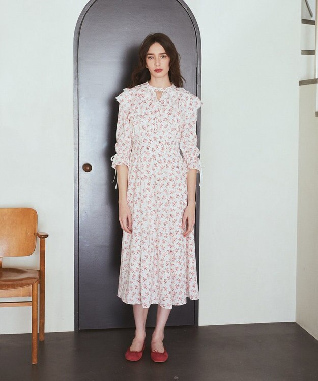 Maison de FLEUR フラワープリントワンピース Pink