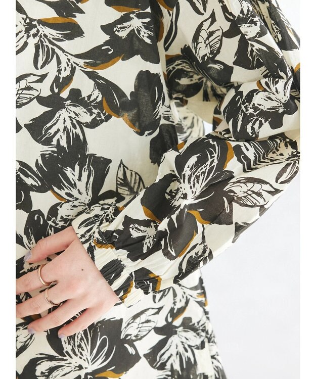 CRAFT STANDARD BOUTIQUE インド綿アソート柄シャツチュニック Ivory