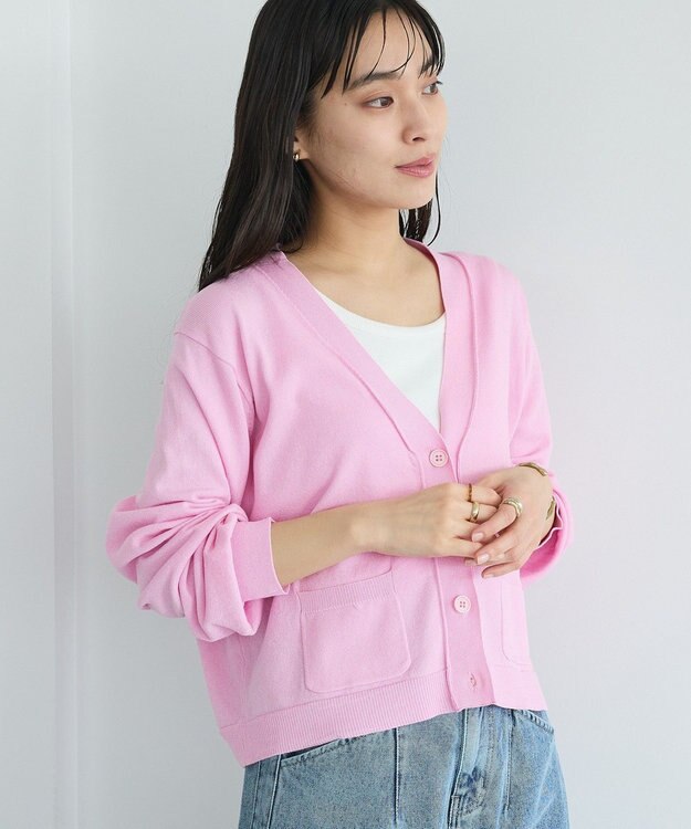 CRAFT STANDARD BOUTIQUE Ｖネックニットカーディガン Pink