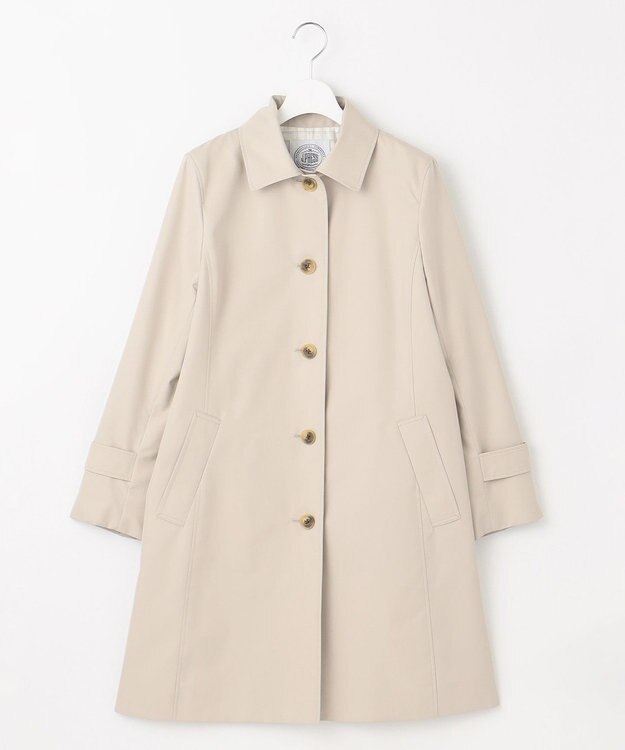 J.PRESS LADIES S 【WEB限定カラーあり・撥水】80/2 T/C ツイル ステンカラー ロングコート ライトグレー系