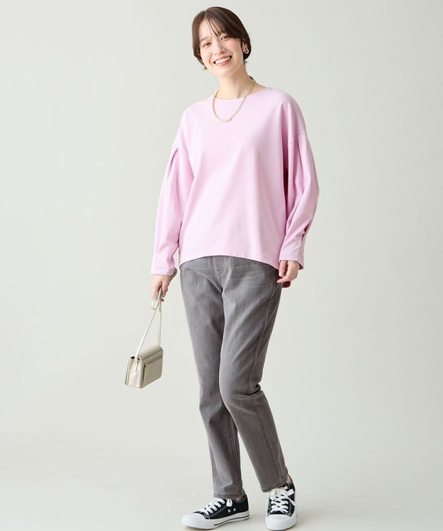 ANY タックスリーブプルオーバー ピンク