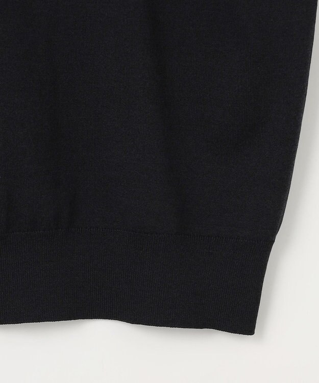 組曲 ストレッチクリアパフ袖 ニット ブラック系