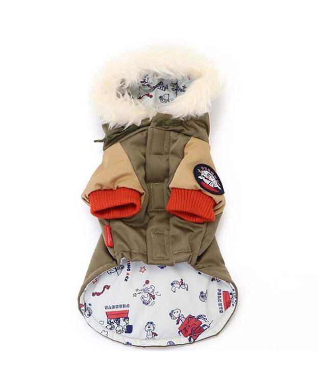 PET PARADISE スヌーピー 遠赤外線 コート 《カーキー》小型犬 カーキ