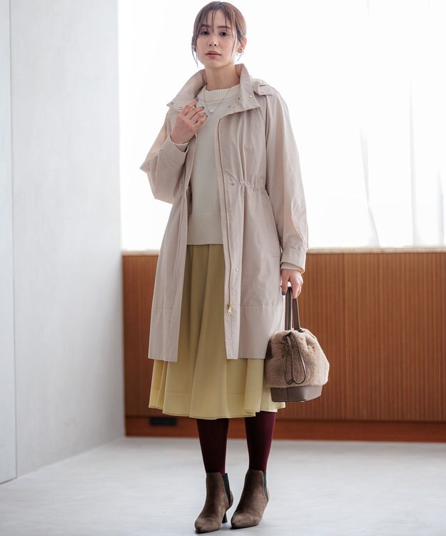 組曲 タックフレアカラースカート ドライイエロー系