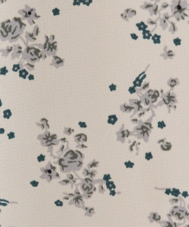 Maison de FLEUR フラワープリントワンピース Grayish Blue