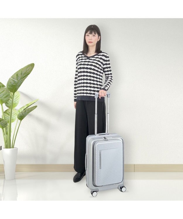 Samsonite サムソナイト スーツケース 33L(/42L) ジップリックスFT スピナー55 ZIPPRIX FT シルバー