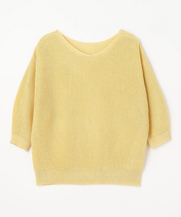 ANY L 【洗濯機可/前後着用可/アンチピリング】２ＷＡＹドライニット イエロー