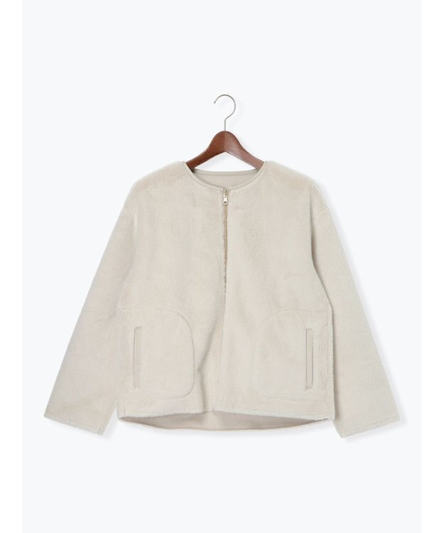 Te chichi リバーシブルファームートンブルゾン ベージュ