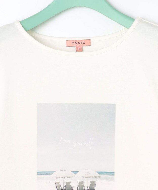 TOCCA 【洗える】LOVE YOURSELF TEE Tシャツ ホワイト系