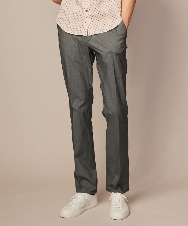 JOSEPH ABBOUD 【ウエストも伸びる/Eco撥水】オーガニックマイクロピケストレッチ パンツ グレー系