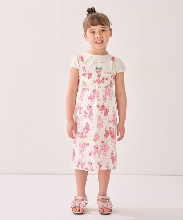 ANY KIDS 3WAY ロング丈 浴衣 セット リボン総柄