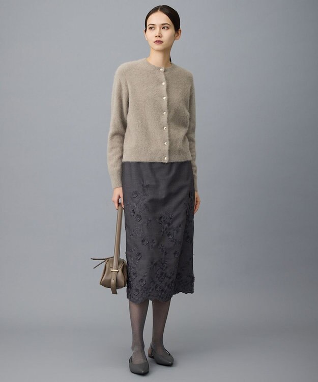 自由区 L 【SHIHOさん着用】ヘアリーフォックス カーディガン モカ