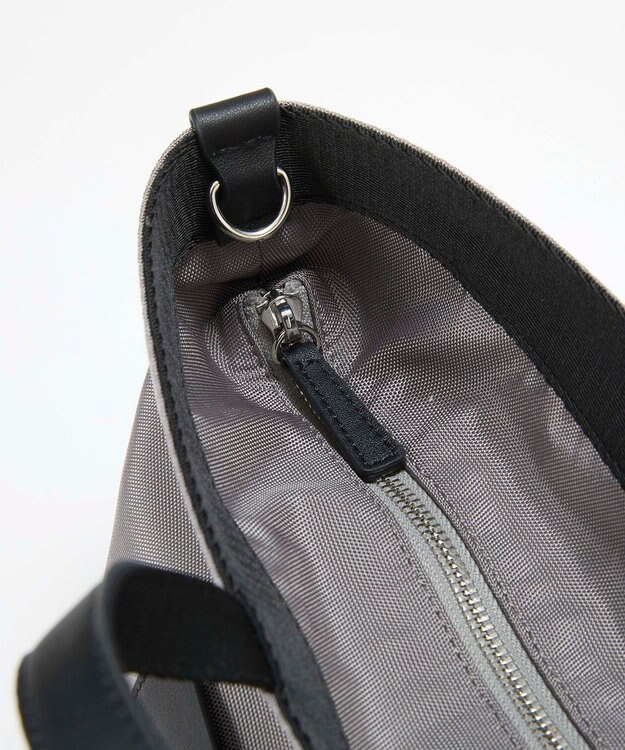 TOPKAPI 【Breath TOPKAPI sis】【WEB限定】ナイロン レザーポケット ミニ トートバッグ ショルダー付き 軽量 / CALM カーム グレー