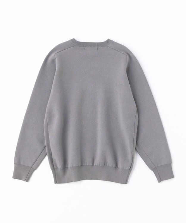 UNFILO MENS 【新色追加】スウェットライク クルーニット [24年秋冬商品] グレー