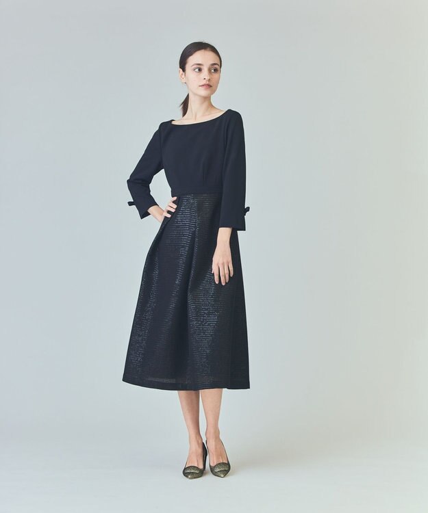 GRACE CONTINENTAL スパングルワンピース ブラック