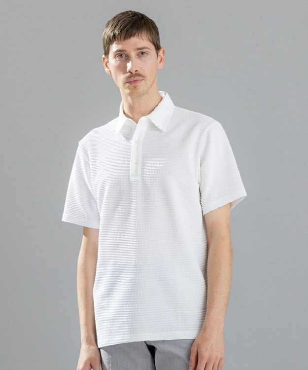 JOSEPH HOMME 【オリジナル素材】ライトタックジャージー　ポロ ホワイト系