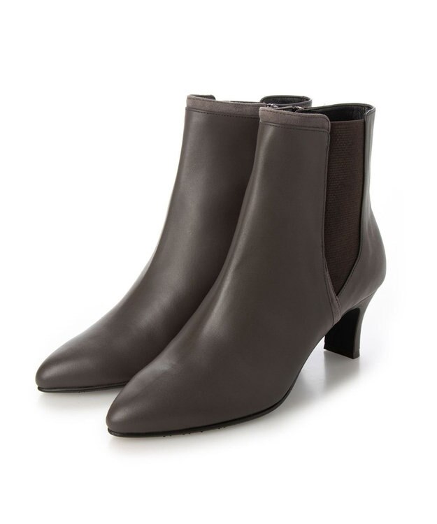 Riz raffinee <Riz raffinee>ポインテッドトゥサイドゴアショートブーツ グレー