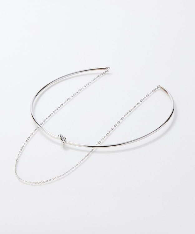 Phoebe ノットラインレイヤードチョーカー　シルバー/ネックレス/ネックカフ/36cm シルバー