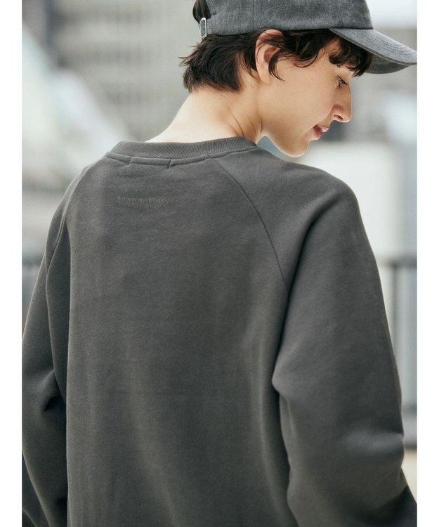 AMERICAN HOLIC ラグランロゴスウェット2 Charcoal Gray