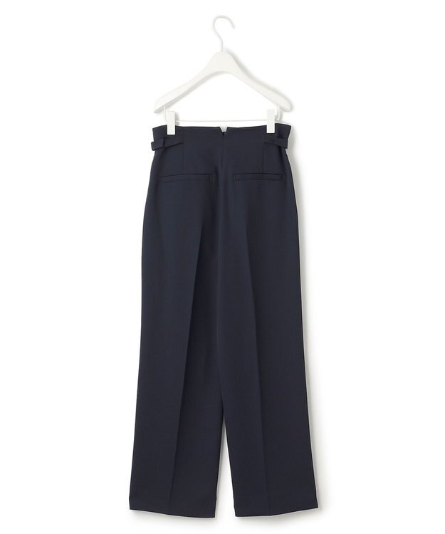 ICB 【2WAY・WEB限定・洗える】シルフィルダブルクロス サスペンダーパンツ ネイビー系