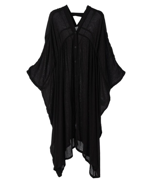 Green Parks Ｉ　レーヨンクレープチュニック Black