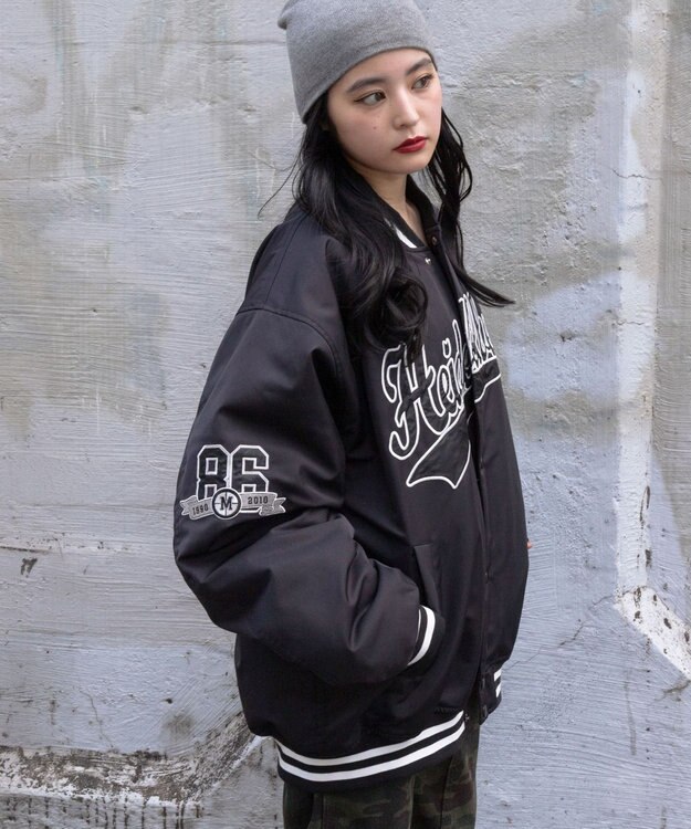 WEGO 【ユニセックス着用ITEM】グラフィックパファースタジャン ブラック