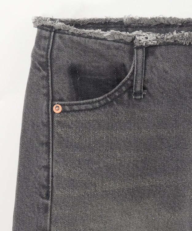 GRACE CONTINENTAL ベルトレスデニムパンツ ブラック