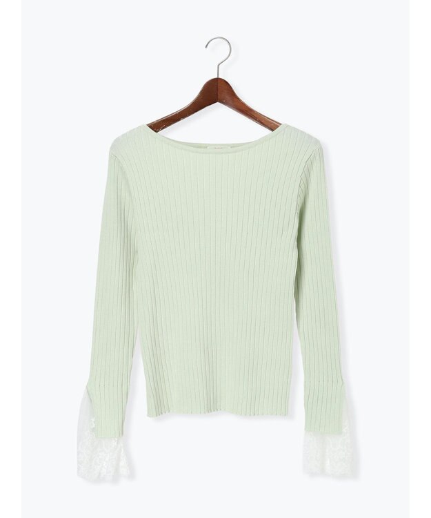 Te chichi レースカフスリブニット ミント