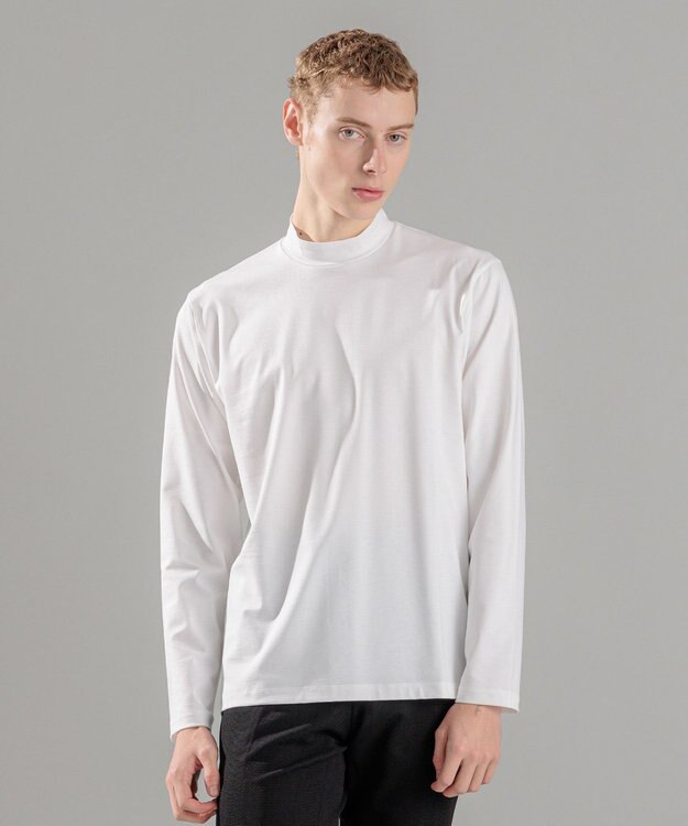 JOSEPH HOMME コンパクトストレッチジャージー    モックネックカットソー ホワイト系