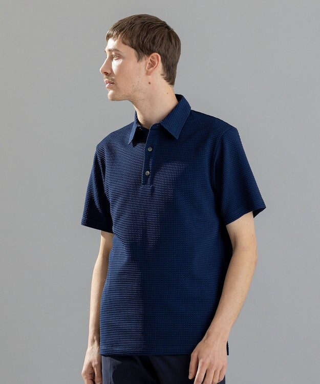 JOSEPH HOMME 【オリジナル素材】ライトタックジャージー　ポロ ネイビー系