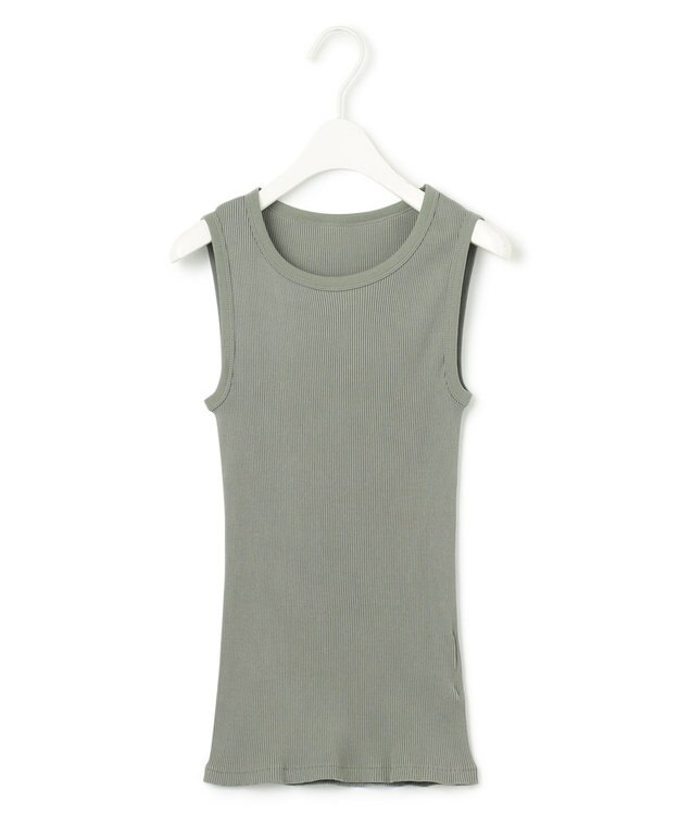 ICB L 【洗える】オーガニックリブタンク モスグレー系