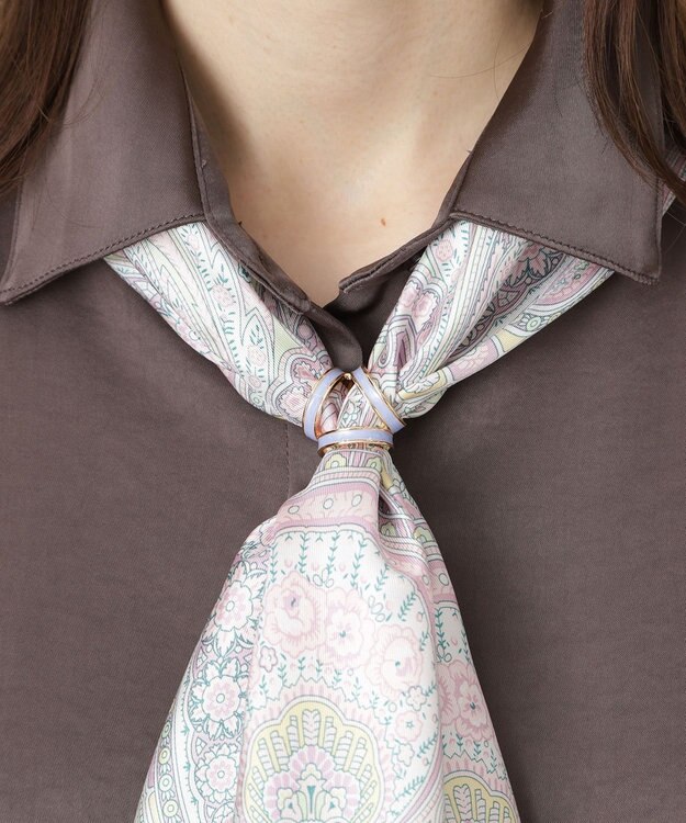 MOONBAT Luna Luce(ルナルーチェ)スカーフリング パール調 3Ring お手持ちのスカーフを通すだけ ギフト ペールスカイ