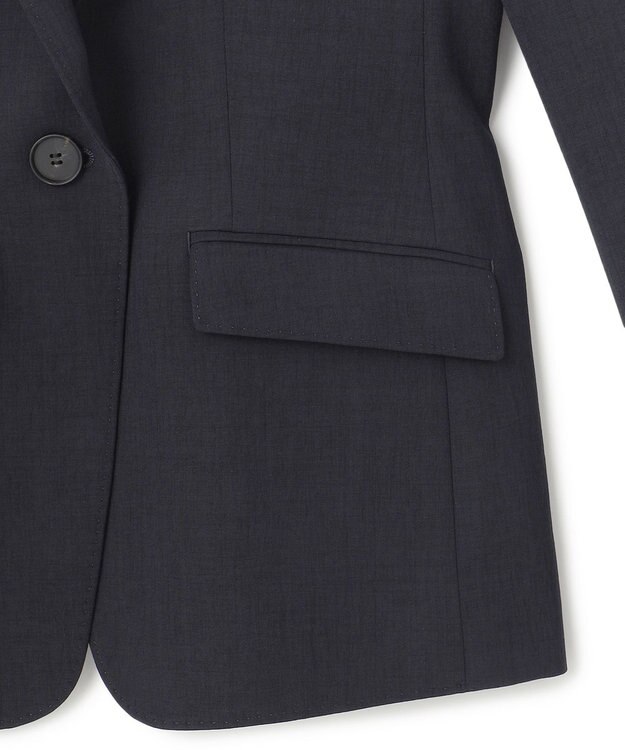 ICB 【接触冷感・防シワ・速乾・洗える】レーヨンライクトロ テーラードジャケット ネイビー系