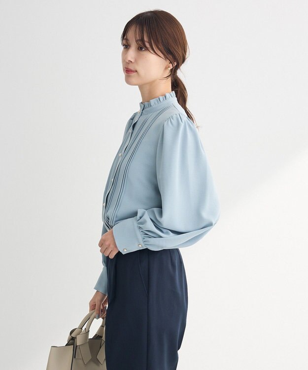 Green Parks ・ＥＬＥＮＣＡＲＥ　ＤＵＥ　ピンタックブラウス Mint