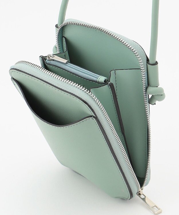 LA BAGAGERIE 【MONICA】サイドノットスクエアポシェット グリーン