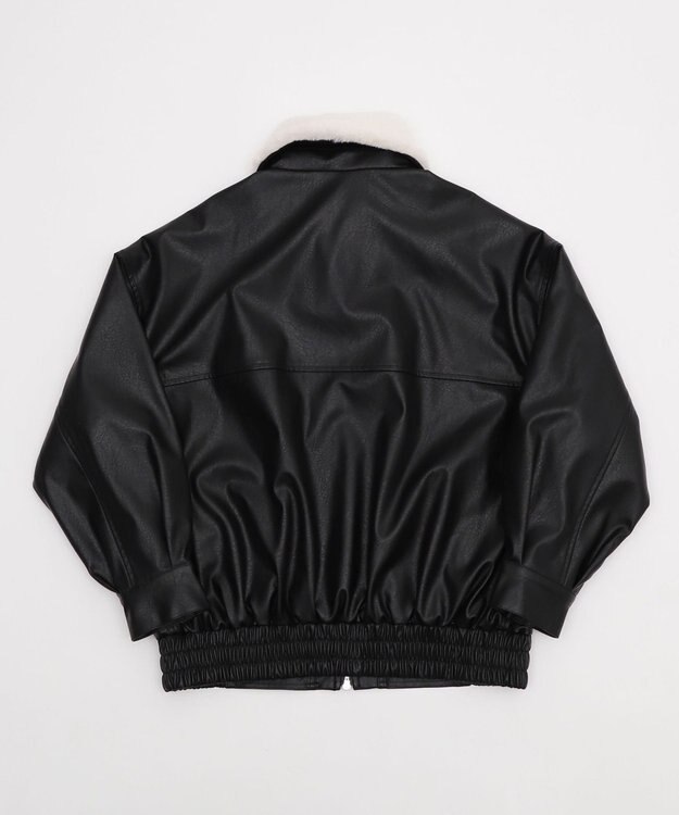 WEGO 2WAYファー襟PUジャケット ブラック