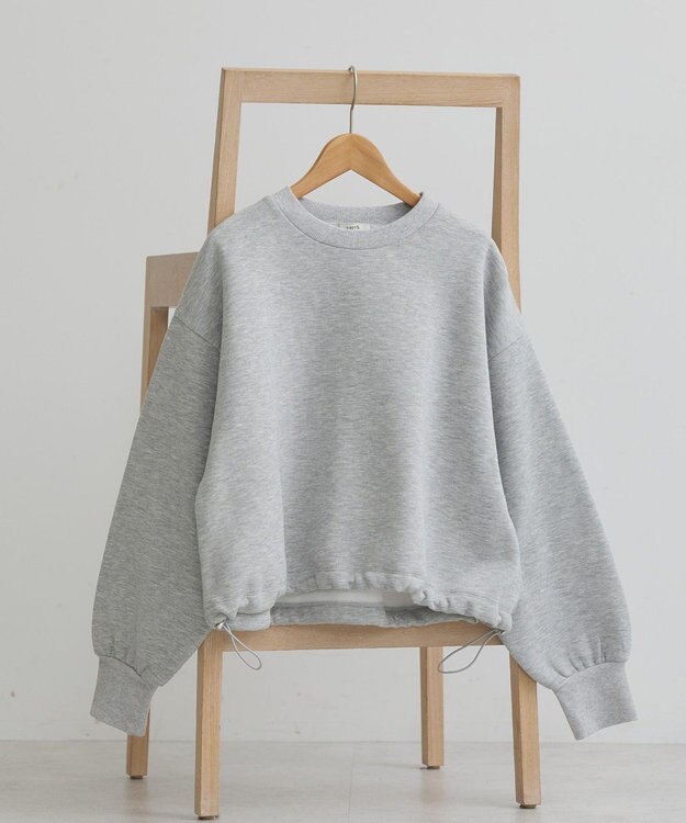 earth music&ecology ドロストヘムスウェット Gray Mixture