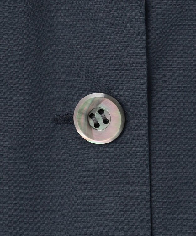 #Newans 【セレモニーにも】オープンカラーペプラムブラウス ネイビー