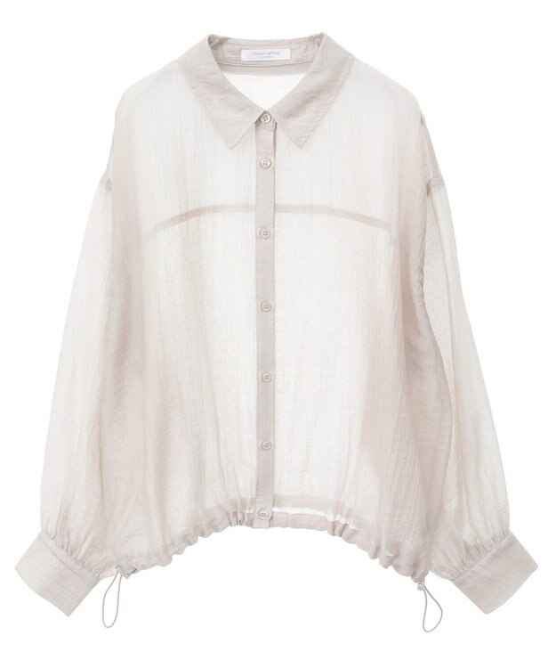 Green Parks 裾ドロストシアーシャツ Beige