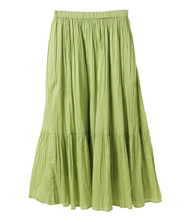 AMERICAN HOLIC ボイルクリンクルティアードスカート Pistachio